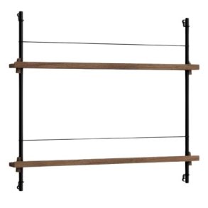 MOEBE Magasinreol 85x73 cm, Sort/Rget Eg