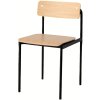 MOEBE Offset Stol H76,5 cm, Sort/Lakeret Eg