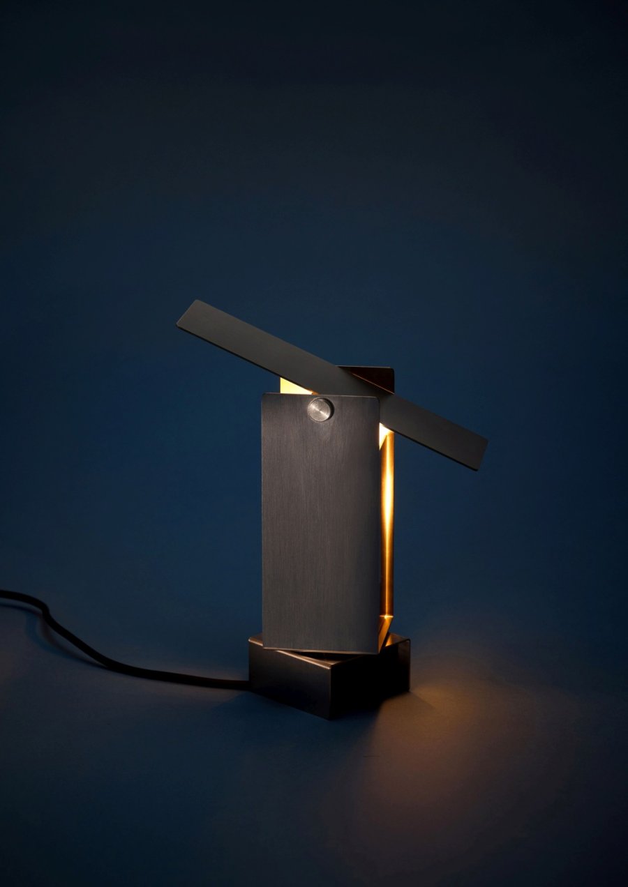 MOEBE Pivoting Bordlampe H22,5 cm, Rustfrit Stl
