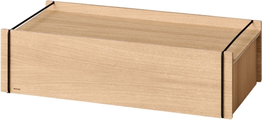 MOEBE Aufbewahrungsbox 60x31x16,5 cm, Eiche/Schwarz