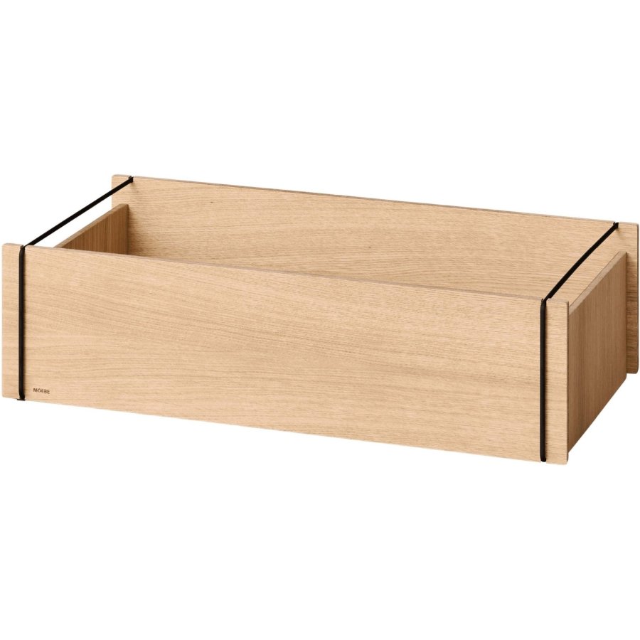MOEBE Aufbewahrungsbox 60x31x16,5 cm, Eiche/Schwarz