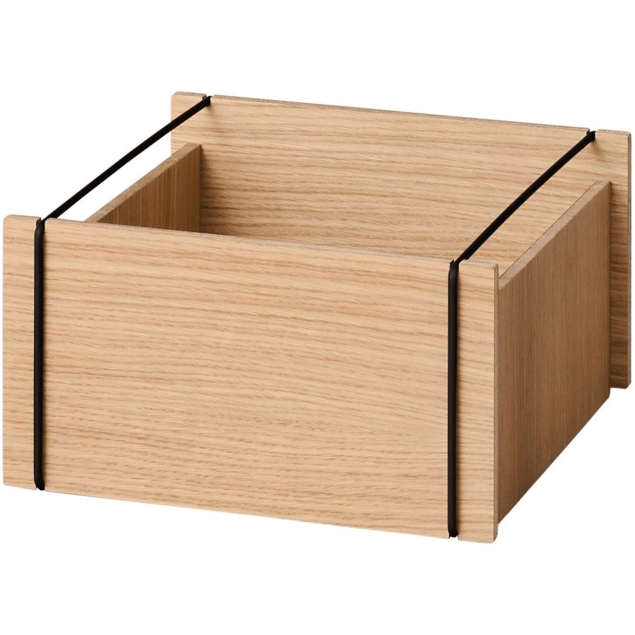 MOEBE Aufbewahrungsbox 30x31x16,5 cm, Eiche/Schwarz