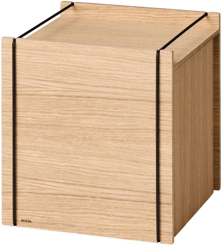 MOEBE Aufbewahrungsbox 30x31x33 cm, Eiche/Schwarz