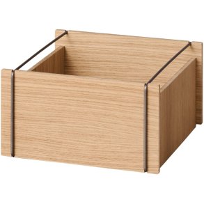 MOEBE Aufbewahrungsbox 30x31x16,5 cm, Eiche/Edelstahl