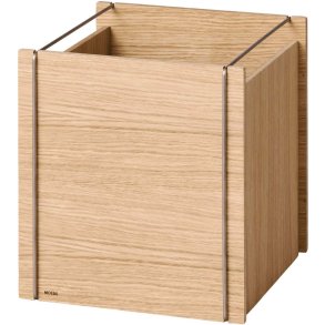 MOEBE Aufbewahrungsbox 30x31x33 cm, Eiche/Edelstahl
