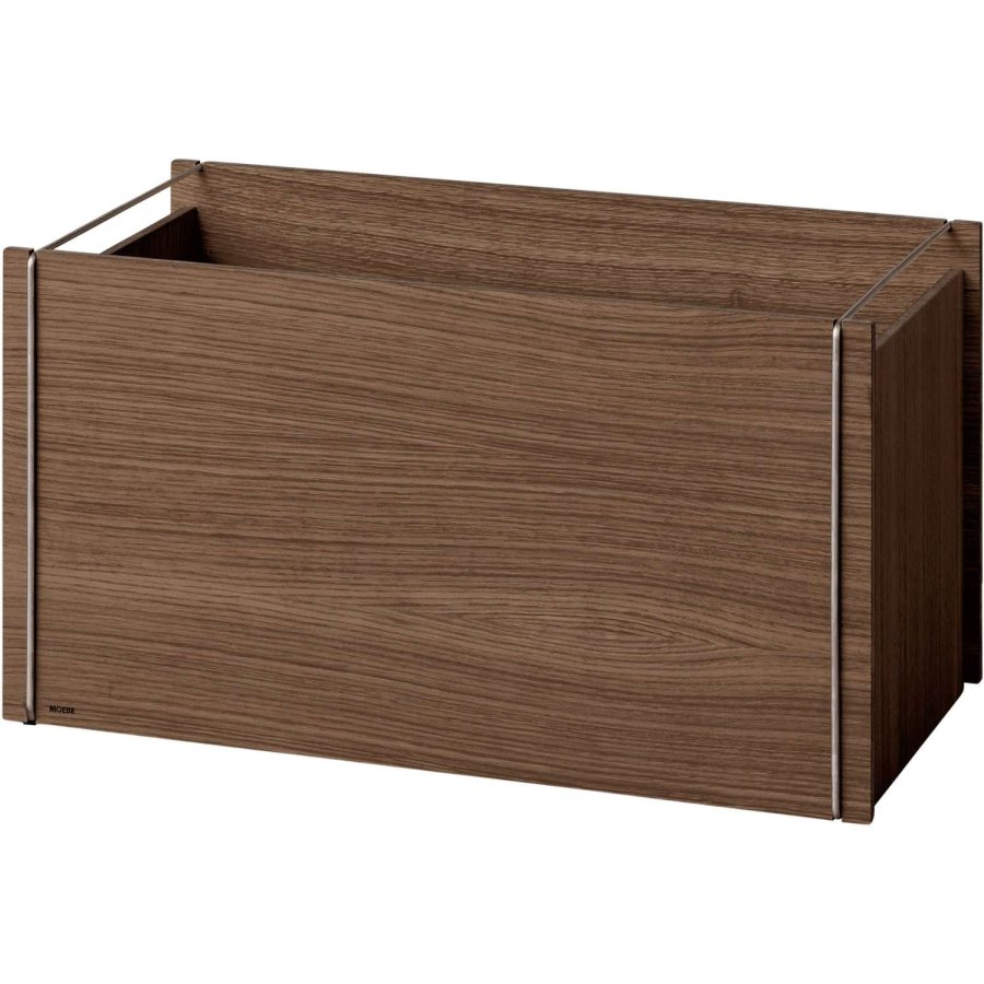 MOEBE Opbevaringsboks 60x33x31 cm, R�get Eg/Rustfrit St�l
