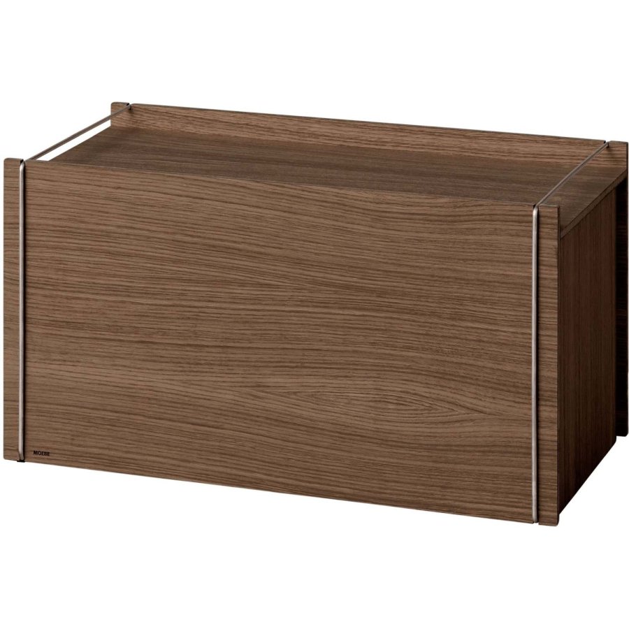 MOEBE Opbevaringsboks 60x33x31 cm, R�get Eg/Rustfrit St�l