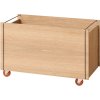 MOEBE Opbevaringsboks m. Hjul 60x31x38,2 cm, Eg/Rustfrit St�l