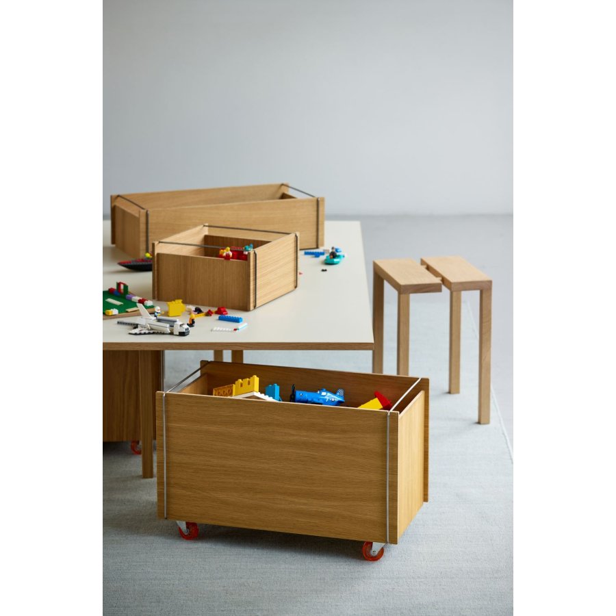 MOEBE Aufbewahrungsbox 30x31x33 cm, Eiche/Edelstahl