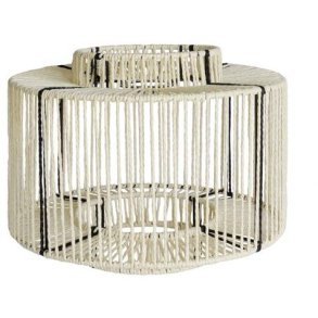 MOUD Home Hale Lampenschirm 28 cm, Natur/Schwarz