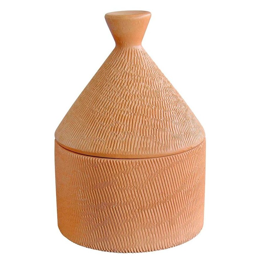 MOUD Home Rustic Gef mit Deckel H14,5 cm, Terracotta