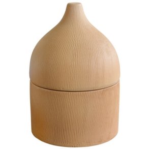 MOUD Home Rustic Gefäß mit gewölbtem Deckel H14,5 cm, Terracotta