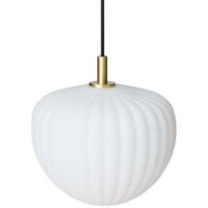 MOUD Home MOMA Pendelleuchte 27 cm, Wei/Messing