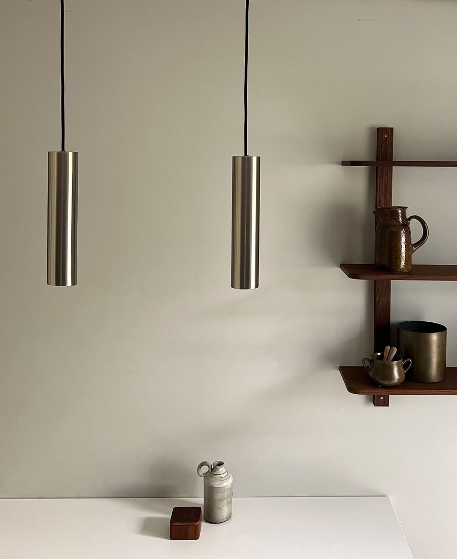 MOUD Home Kyst Pendelleuchte 28 cm, Gebürsteter Stahl