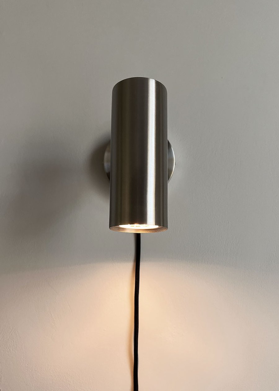 MOUD Home Kyst Wandleuchte 15 cm, Gebürsteter Stahl