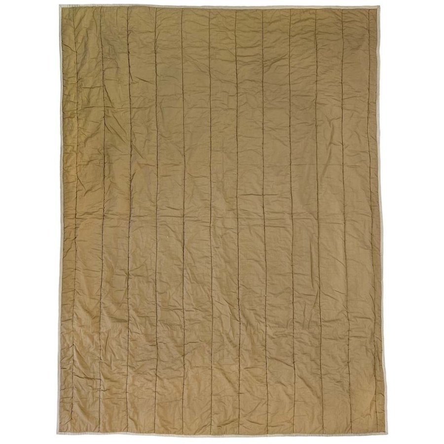 MOUD Home Patch Gestepptes Steppdecke 130x170 cm, Blau/Beige/Braun
