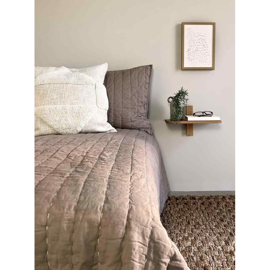 MOUD Home Senses Gestepptes Tagesdecke 260x260 cm, Braun