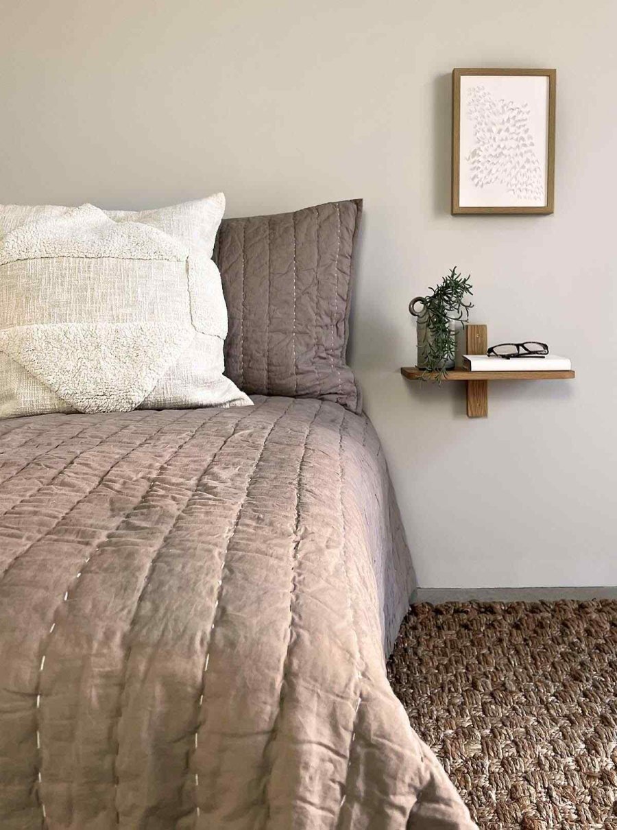 MOUD Home Senses Gestepptes Tagesdecke 260x260 cm, Braun