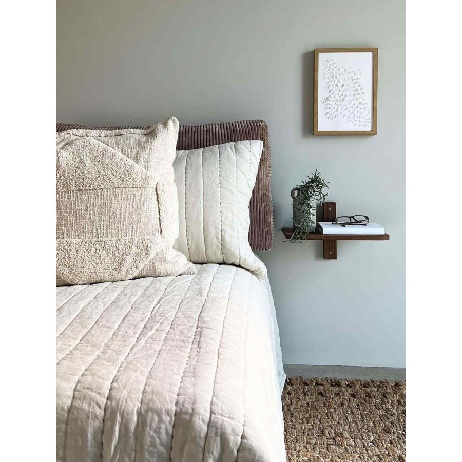 MOUD Home Senses Gestepptes Kissenbezug 50x70 cm, Beige