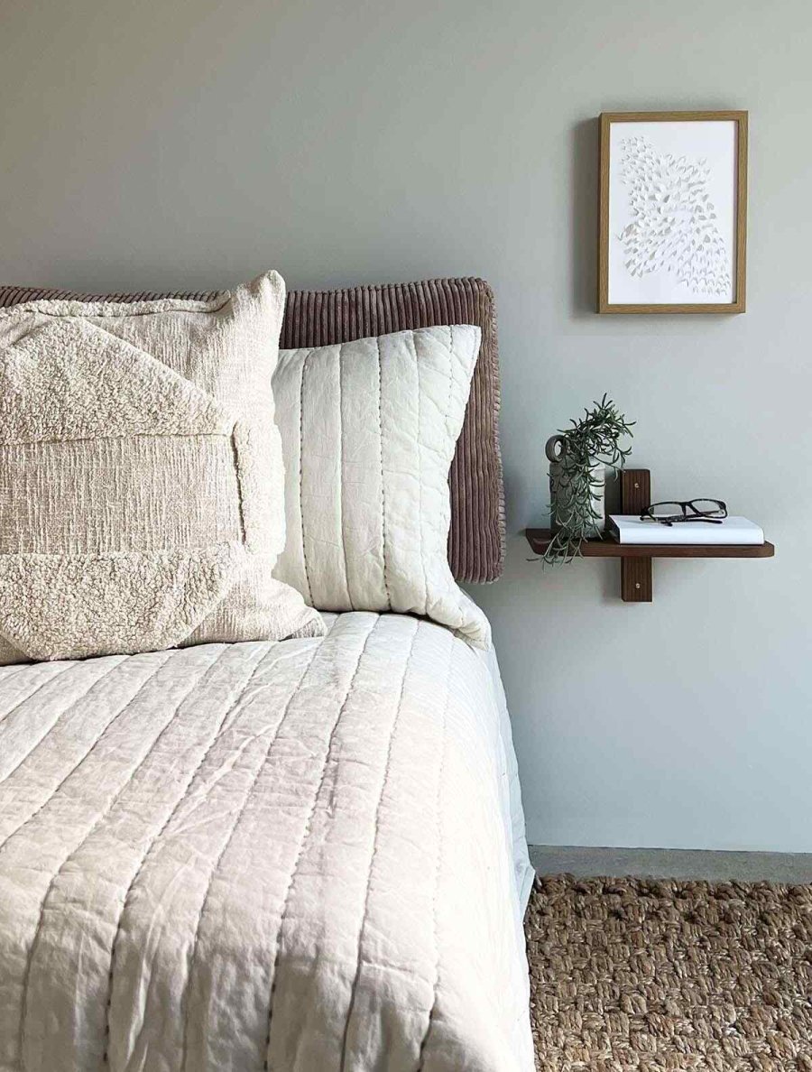 MOUD Home Senses Gestepptes Kissenbezug 50x70 cm, Beige