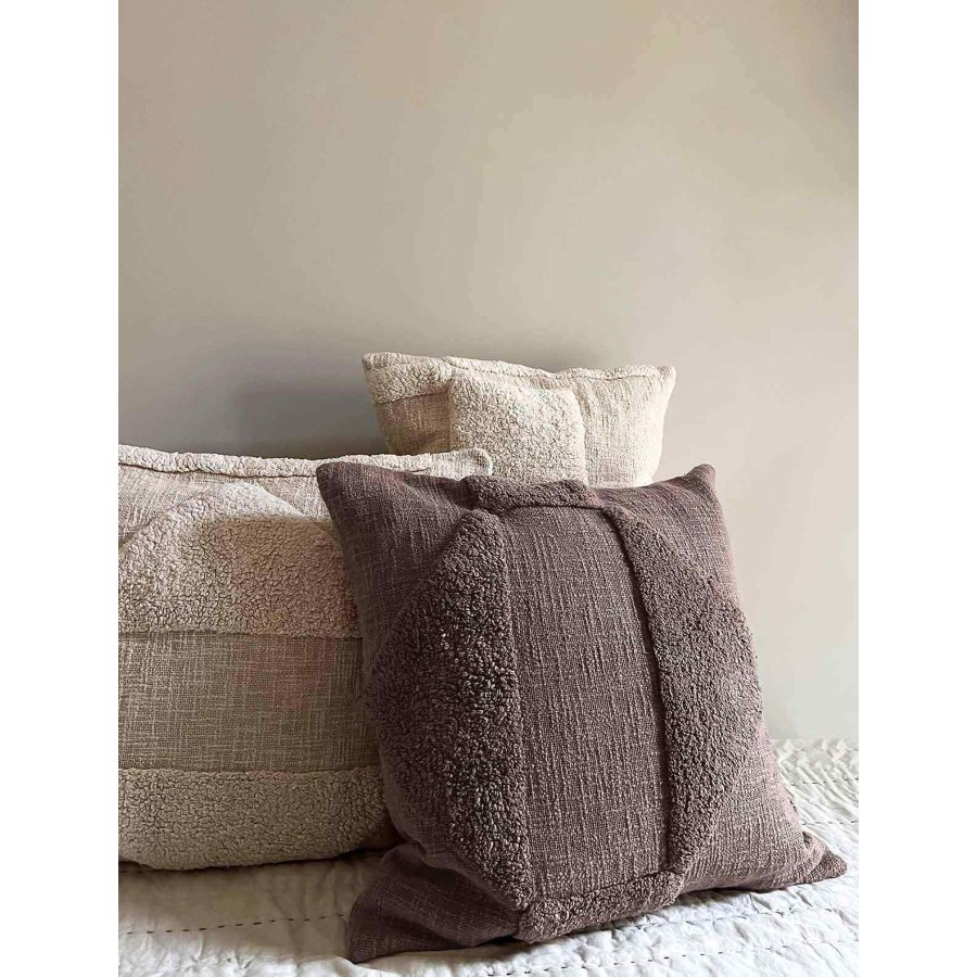 MOUD Home Kala Kissenbezug 50x50 cm, Braun