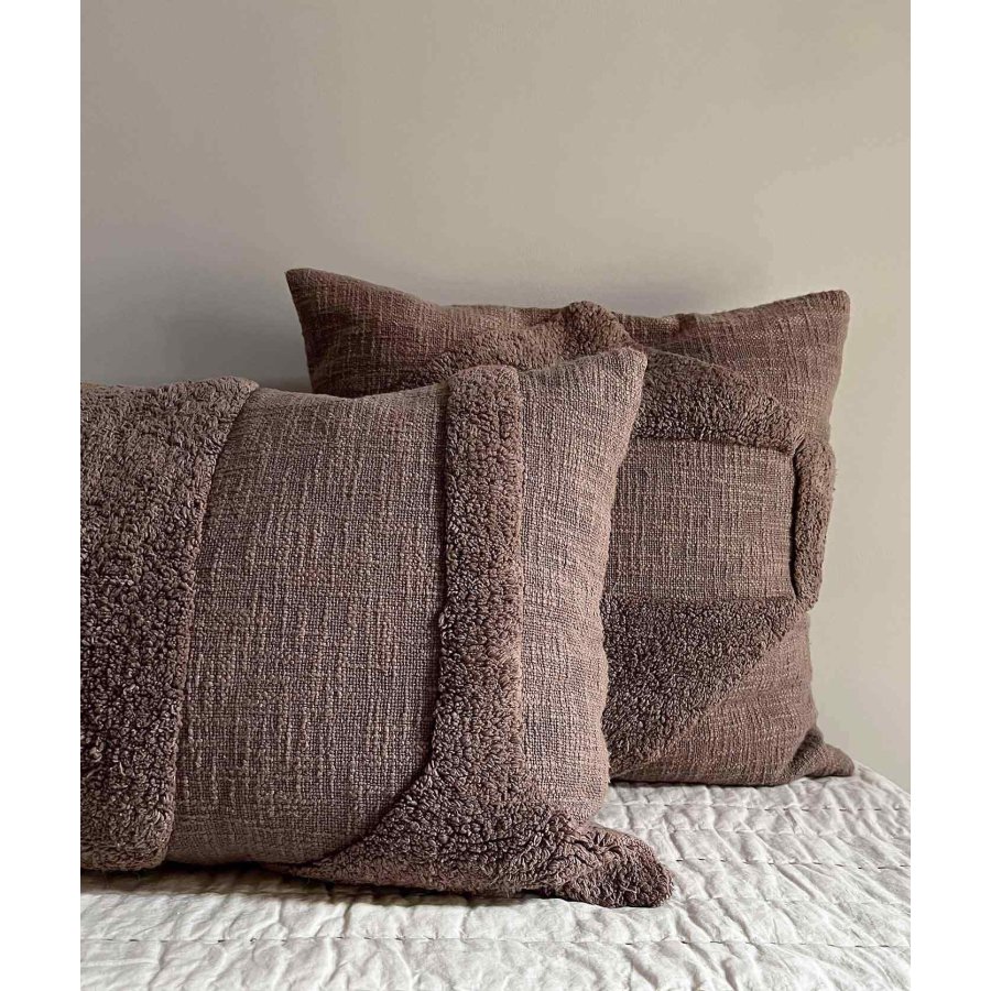 MOUD Home Kala Kissenbezug 40x60 cm, Braun
