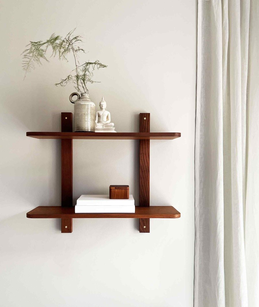 MOUD Home Nord Wandregale 60x53 cm, Esche