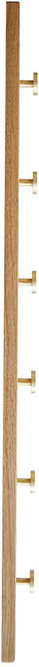 MOUD Home Oak Hakenleiste 70 cm, Eiche/Messing