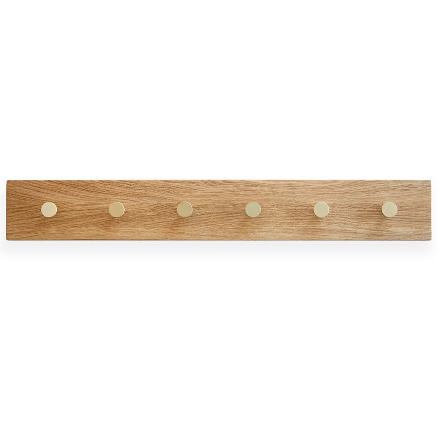 MOUD Home Oak Hakenleiste 70 cm, Eiche/Messing