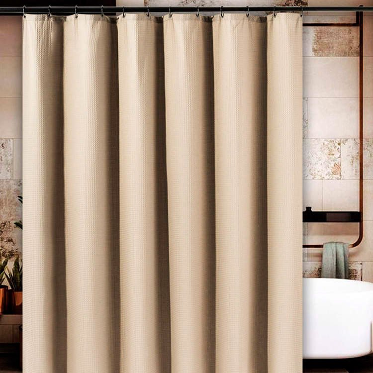 MOUD Home Waffle Duschvorhang 180x200 cm, Khaki