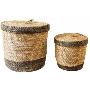 MOUD Home Laun Kurve m. Lg 2 stk, Natur/Sort