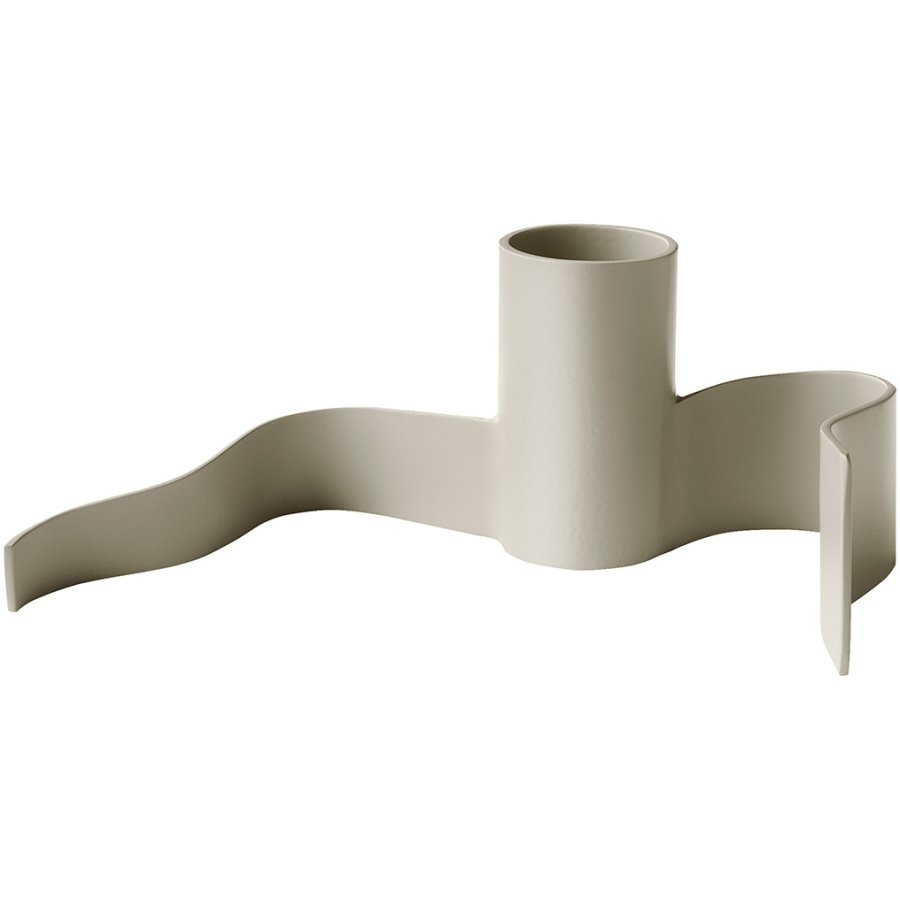 MOUD Home Wavy Kerzenstnder H4,7 cm, Beige Dunkel