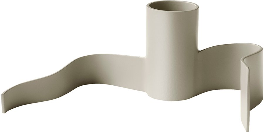 MOUD Home Wavy Kerzenstnder H4,7 cm, Beige Dunkel