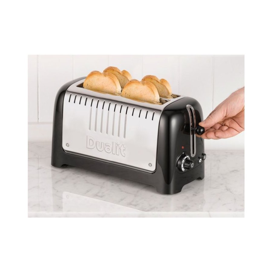 Dualit Long Slot Lite Br�drister 4 slice, Sort