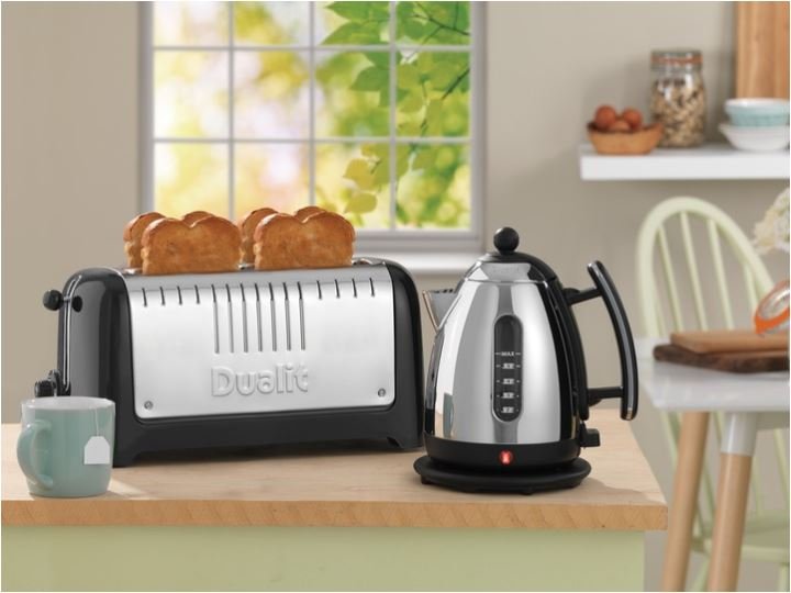 Dualit Long Slot Lite Br�drister 4 slice, Sort