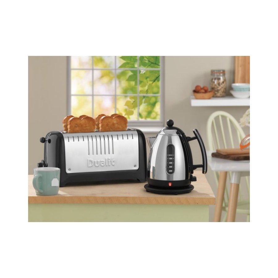 Dualit Long Slot Lite Br�drister 4 slice, Sort