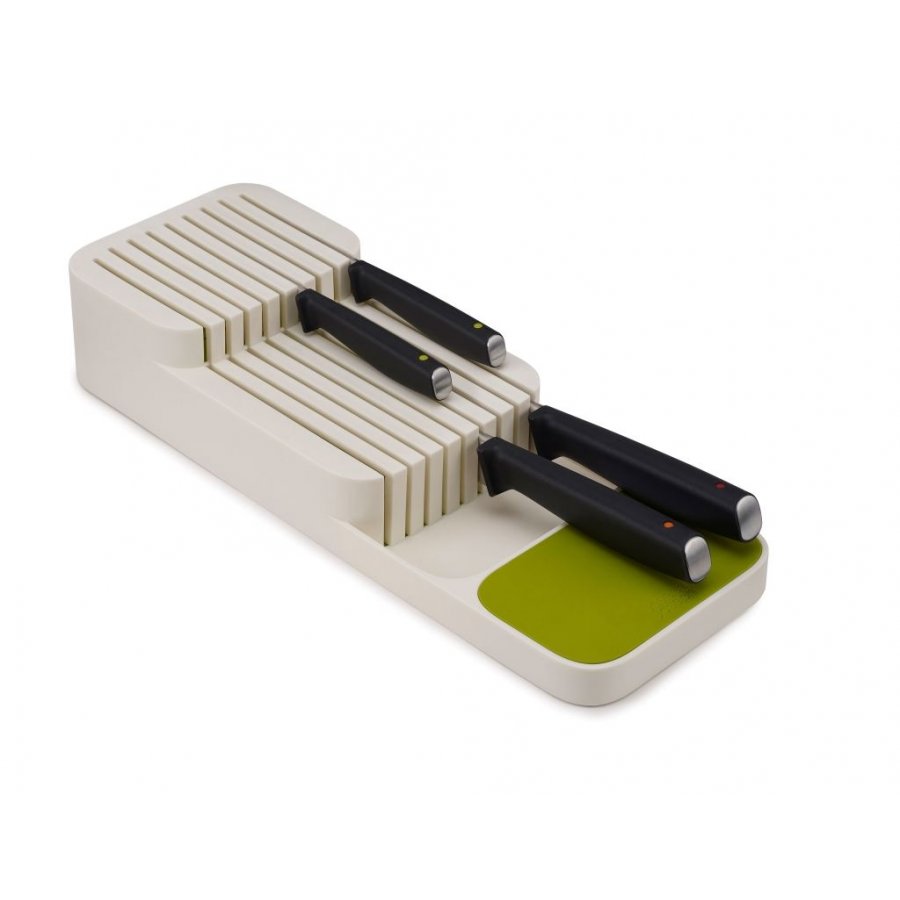 Joseph Joseph DrawerStore Knivindsats 2 etager, Hvid/grn