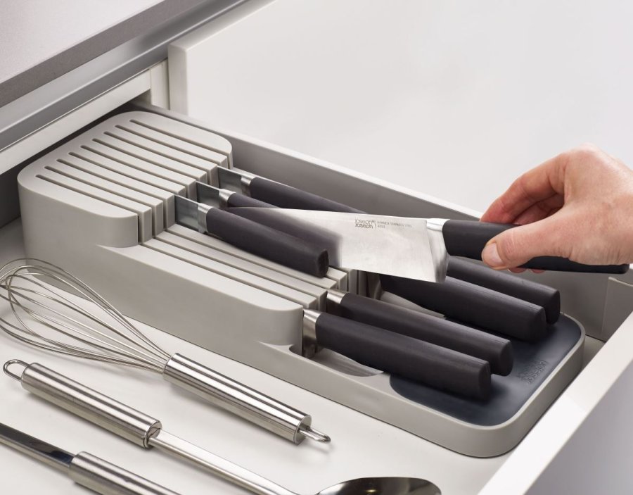 Joseph Joseph DrawerStore Knivindsats 2 etager, Hvid/grn