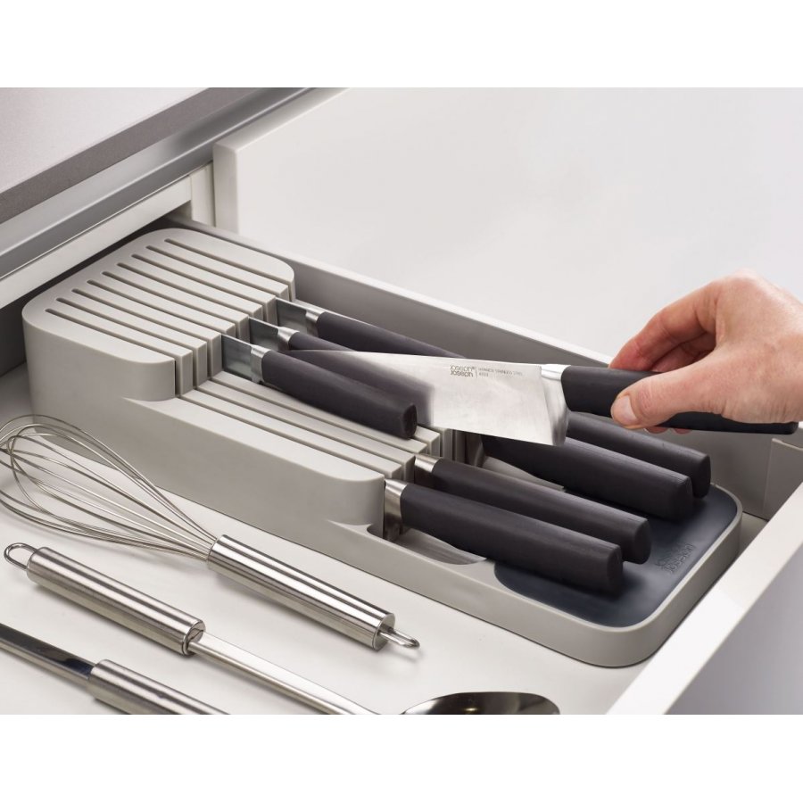Joseph Joseph DrawerStore Knivindsats 2 etager, Hvid/grn