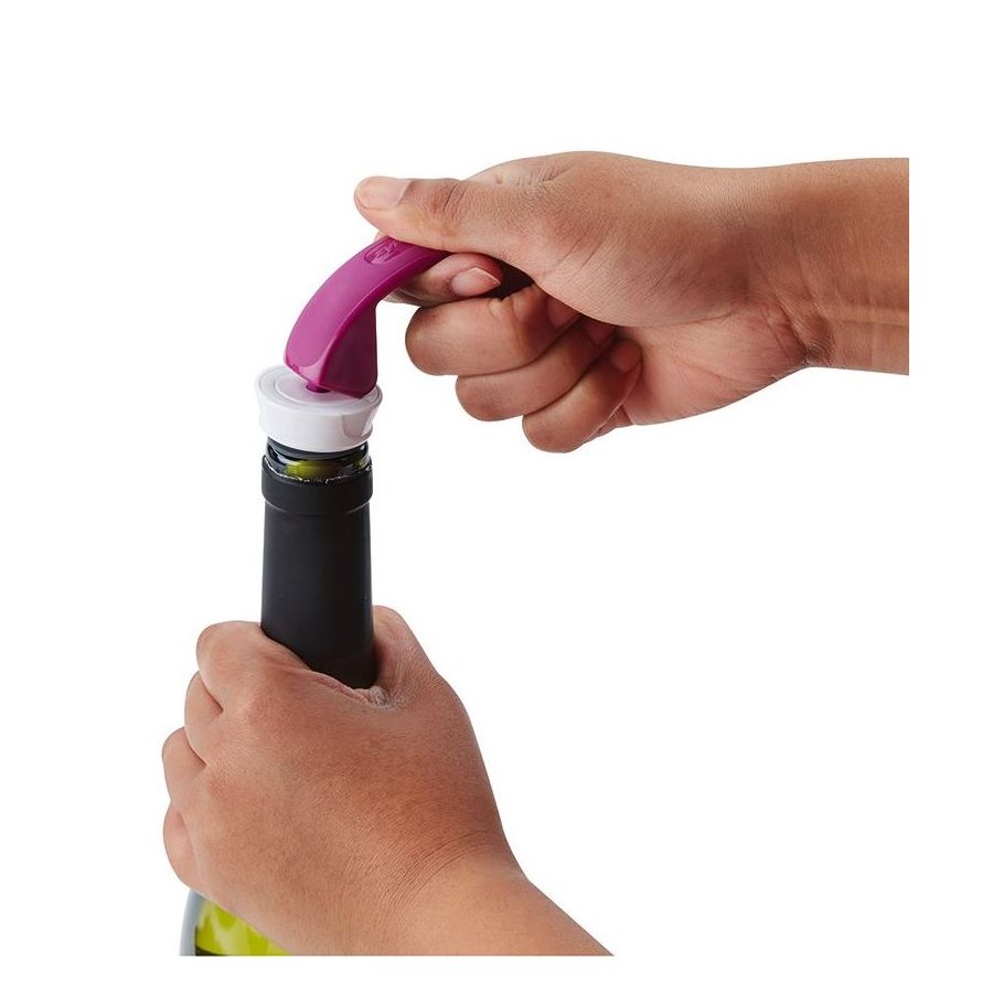 Zyliss Easy Seal Bottle Stopper 2er Set, Blau/Lila