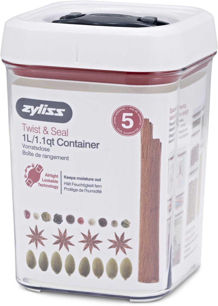 Zyliss Twist & Seal Aufbewahrungsbox 1 L, Wei