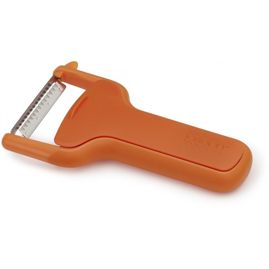 Joseph Joseph SafeStore Julienne-Schler mit Klingenschutz 14 cm, Orange