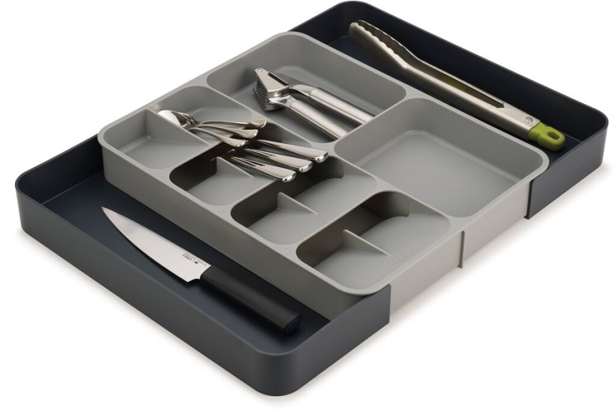 Joseph Joseph DrawerStore Utensilien- und Besteckeinsatz Verstellbar, Grau