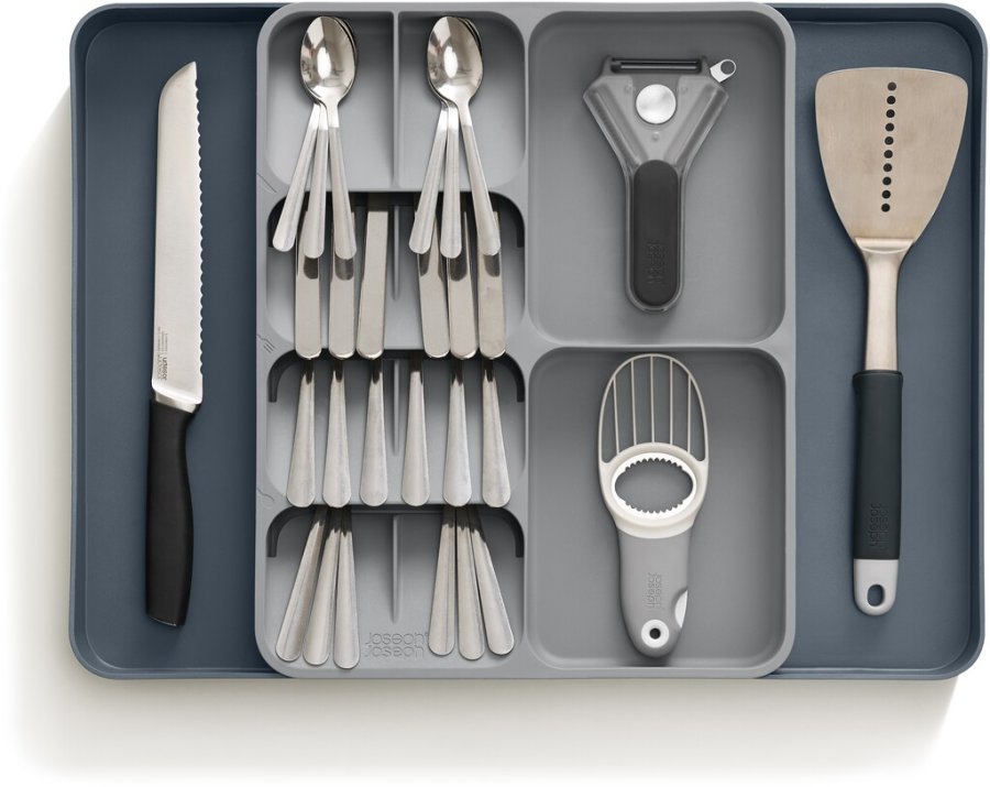 Joseph Joseph DrawerStore Utensilien- und Besteckeinsatz Verstellbar, Grau