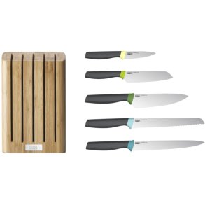 Joseph Joseph Elevate Messerblock mit 5 Messern, Bambus