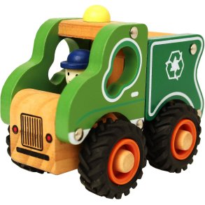 Magni Skraldevogn m. Gummihjul 18 cm, Gr�n