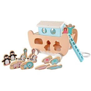 Magni Putteboks p� Hjul Noahs Ark 15 Dele 28 cm, Multi