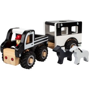 Magni Bil m. Hestetrailer og Dyr 5 Dele 26 cm, Multi