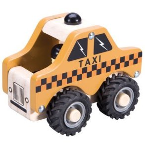 Magni Taxi m. Gummihjul 18 cm, Gul