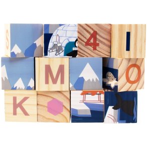 Magni Klodser m. Skandinaviske og Tyske Bogstaver 12 Dele 19 cm, Multi